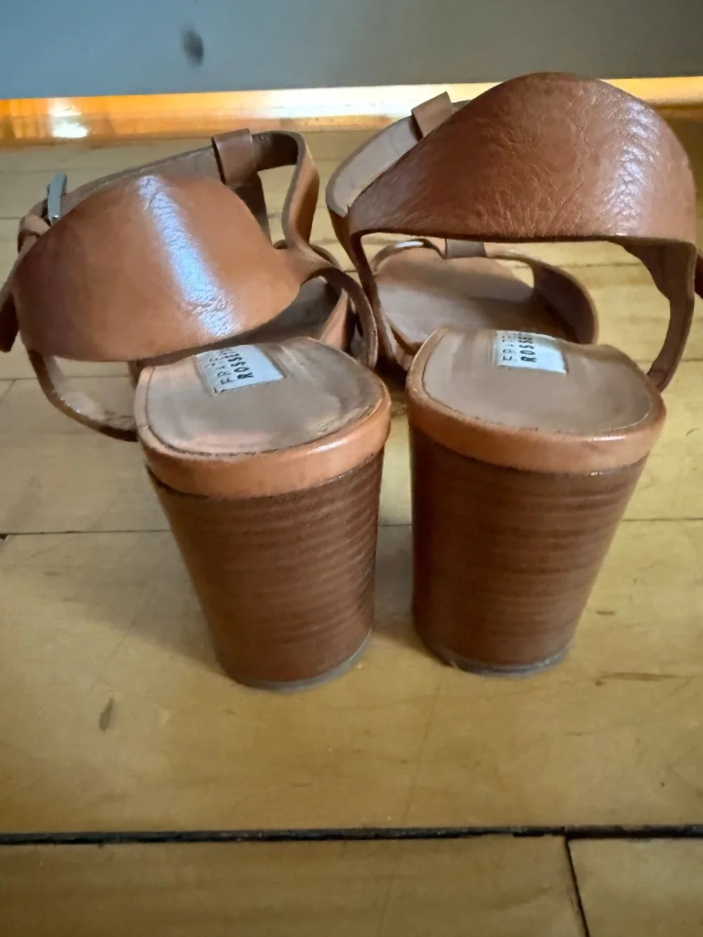 Fratelli Rossetti Siviglia Cognac Leather T-Strap Sandals sz 36